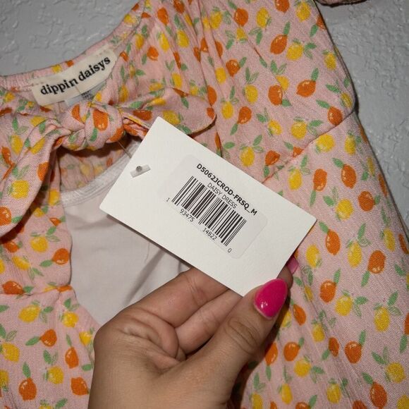 NWT Dippin’ Daisy’s Orange Freshly Squeezed Cut Out Dress Size Medium - Picture 7 of 9